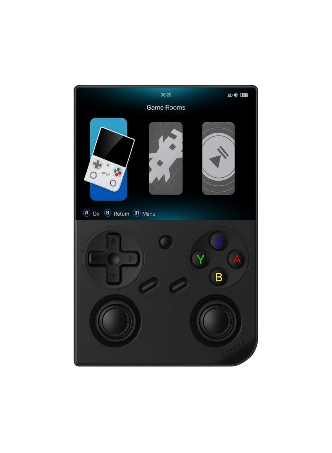 أنبيرنيك جهاز ألعاب محمول Anbernic RG 35XXPRO بشاشة IPS مقاس 3.5 بوصة ونظام Linux ومحاكي وحدة تحكم ألعاب الفيديو المحمولة ومخرج HD سعة 64 جيجابايت - أسود - Image 1